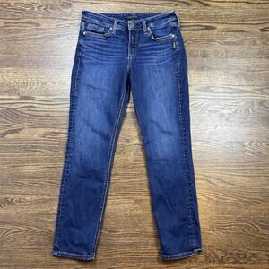 Silver Jeans Co Jeans Womens 31 x 31 Blue Suki Straight Leg Dark Wash Stretch